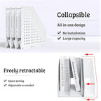 SAYEEC 2Pcs Collapsible Plastic Magazine File Holder Vertical Binder Storage - Image 3