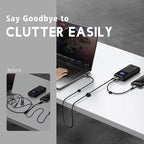 SmiLife Black Cable Clips 9 PCS, Adhesive Cable Organizer Phone Charging Cord - Image 3