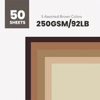 BearBoss Brown Cardstock Paper 8.5x11 50 Sheets, Heavyweight 92lb Cover - Image 2