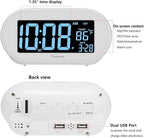 DreamSky Alarm Clocks for Bedrooms, Auto Set Digital Desk Clock for Bedside - Image 8
