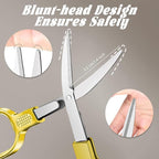 2 PCS Stainless Steel Mini Folding Scissors, Safety Pocket-Sized Multipurpose - Image 5