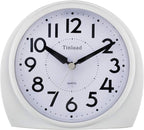 Tinload 5.5" Large Analog Alarm Clock Silent Non Ticking, Gentle Wake, Beep by Tinload