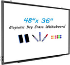 H-Qprobd 48"x36" Magnetic White Board Dry Erase Wall Mount Whiteboard by H-Qprobd