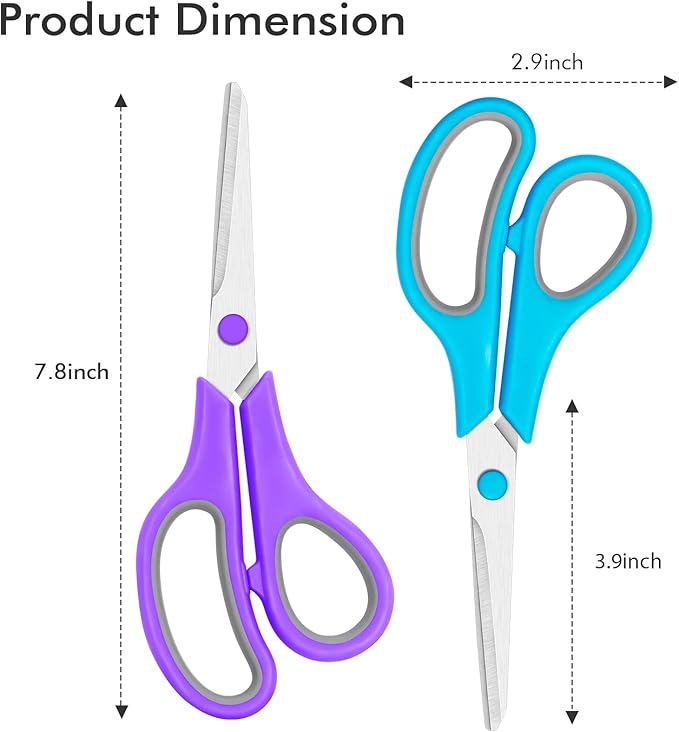 30 Pack Scissors Bulk, 8 Inch Sharp Scissors All Purpose - Image 3