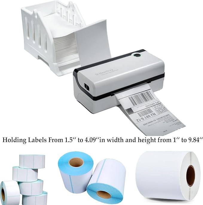 Ü Heartray Label Holder for Rolls and Fan-Fold Labels, 4x6 Stand for Thermal - Image 4