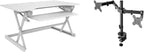 Rocelco 40" Large Height Adjustable Standing Desk Converter