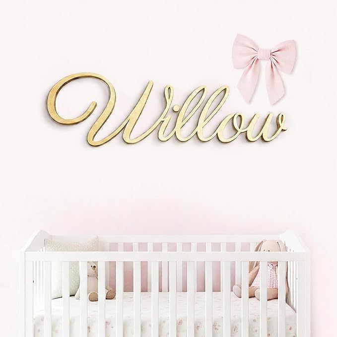 Personalized Wooden Name Sign for Nursery Wall Decor by sinfinate