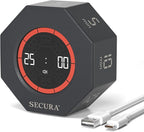 Secura Pomodoro Timer, Rotating Cube Time Tracker, Flip Gravity Sensor by Secura