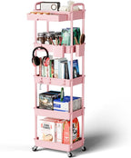 Sorgion 5 Tier Rolling Cart Organizer, Bathroom Cart Organizers by Sorgion