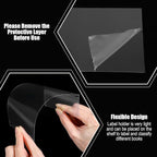 60 Pcs Moveable Shelf Label Holders 7.5”x4” Clear Shelves Tags Library - Image 3