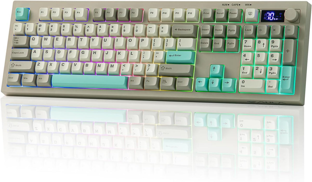 EPOMAKER Aula S102 PRO Membrane Gaming Keyboard w/TFT Screen & Volume Knob