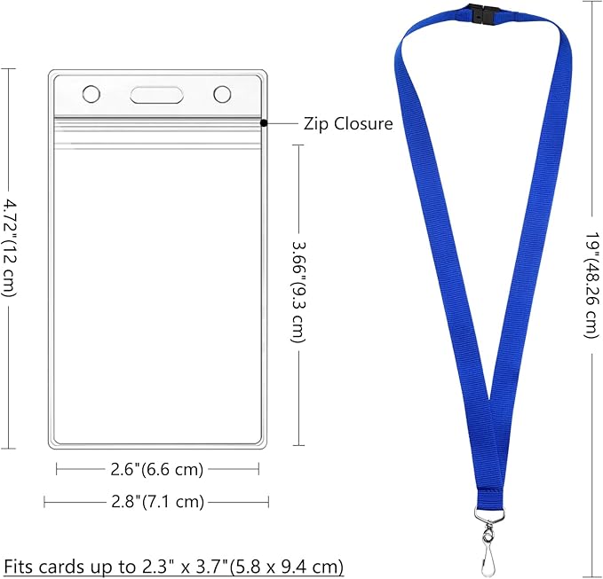 24-Pack Blue Breakaway Lanyards - Image 3