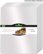 Fotouzy Plastic Cutting Board Set of 7, Frosted Clear Flexible Cutting Mats - Image 7