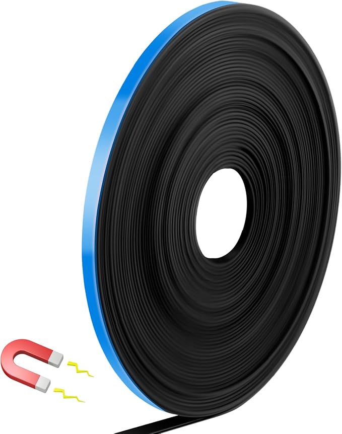 AmazingSpark Magnetic Tape Roll Thin Strips, 1/4 Inch x 33 Feet Magnetic Board by Unknown