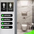USA Made - Men's and Women's Restroom Signs ADA-Compliant Bathroom Door Signs - Image 5