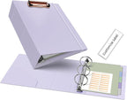 Ospelelf Mini Binder 2 Inch Small 3 Ring Vintage Leather Clipboard 5.5" x 8.5" by OspelelfOfficeSupplies