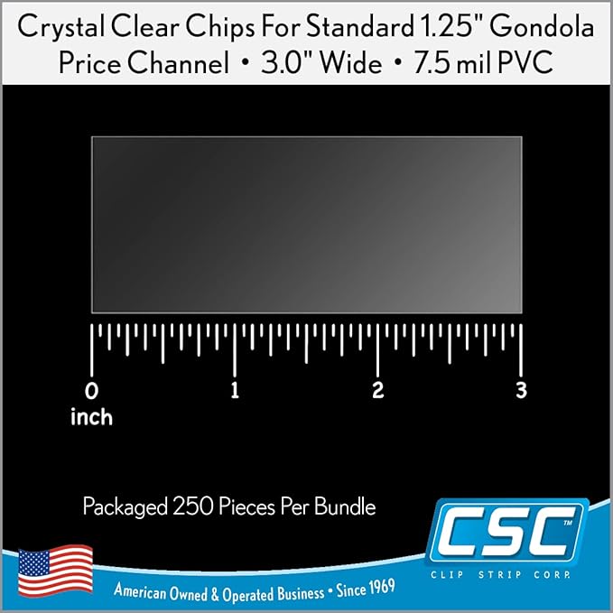 Clip Strip Corp. Price/Data Channel Label Holder Chips, 7.5 Mil Thick, Gondola - Image 6