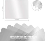 Fotouzy Plastic Cutting Board Set of 7, Frosted Clear Flexible Cutting Mats - Image 2