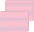 JINMIKEJI Pink Ruled Index Cards 5x7 Inch by JINMIKEJI