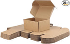PHAREGE 9x6x4 inch Gift Shipping Boxes Bulk 25 Pack Brown, Tab Lock Tuck Top by PHAREGE