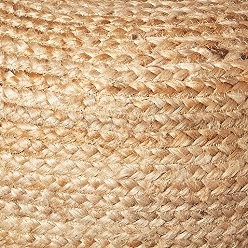 Decor Therapy Round Pouf Ottoman Footrest, Natural Jute Woven, Boho Pouf, Boh...