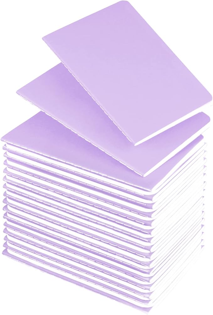 Lzerking Small Journal Mini Notebooks Bulk 36 Pack Pocket Notepads-Light Purple by Lzerking
