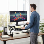 Mount-It! 38" Standing Desk Converter, Desktop Sit-Stand Desk Riser - Image 2