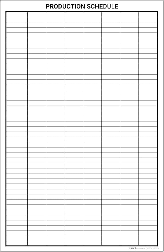 Production Schedule Portrait Whiteboard 48" x 36" - Image 2