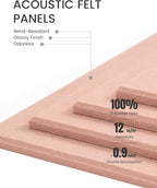 Fluxynara Large Felt Bulletin Board 48" x 36" Cork Board Alternative-12 Pack - Image 4