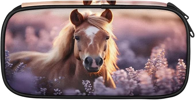 Pardick Pencil Case，Horse 3D Big Capacity Pencil Pouch Coin Pouch Stationery - Image 2