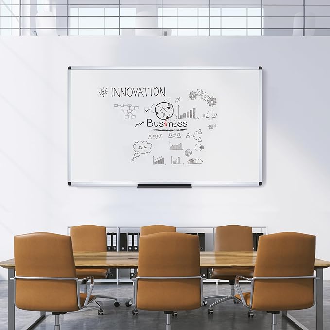 VIZ-PRO Dry Erase Board/Whiteboard, 96 x 48 Inches, Wall Mounted Board - Image 5