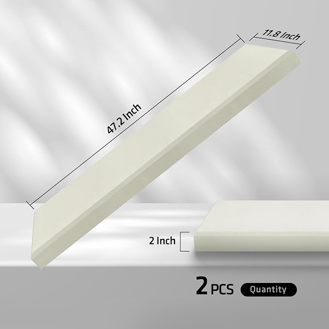 2 Pack 2" Thick Acoustic Panels, 47.24" X 11.81" Fiberglass Wall Panel - Image 3
