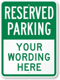 SmartSign 24 x 18 inch Custom “Reserved Parking” Metal Sign
