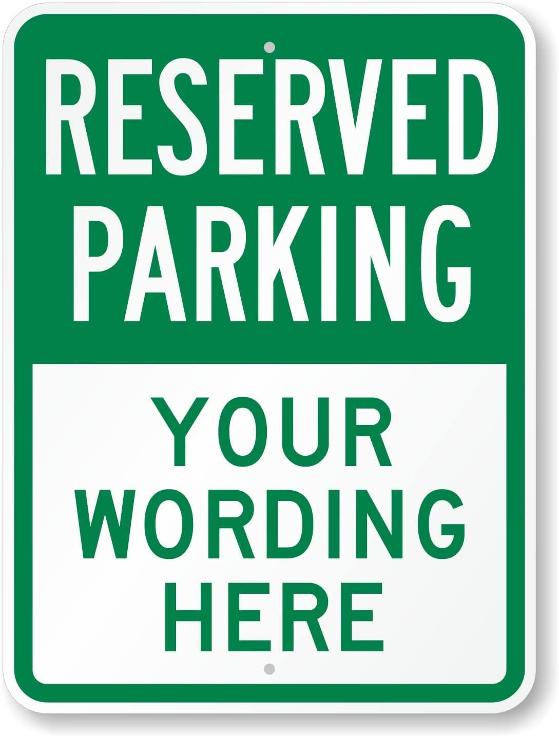 SmartSign 24 x 18 inch Custom “Reserved Parking” Metal Sign