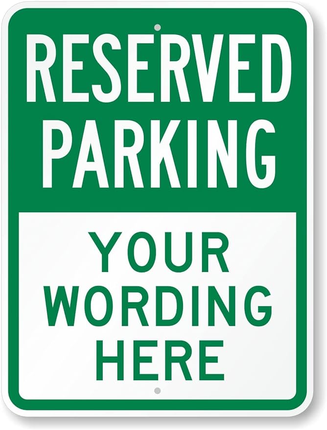 SmartSign 24 x 18 inch Custom “Reserved Parking” Metal Sign by SmartSign