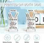 QYUVK It's Fine I'm Fine Everything Is Fin Acrylic Makeup Brush Pencil Holder - Image 3