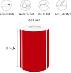 2×3 Inch Red Removable Thermal Labels, Self-Adhesive Square Direct Thermal - Image 2