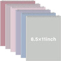 Maitys 6 Pcs Legal Pad Steno Spiral Notebook 8.5" x 11" Top Bound Spiral Pads by Unknown