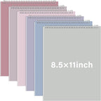 Maitys 6 Pcs Legal Pad Steno Spiral Notebook 8.5" x 11" Top Bound Spiral Pads by Unknown
