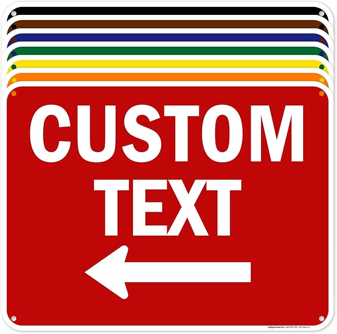 Custom Arrow, Custom Directional Sign, Left Arrow, 18x24 Inches, 55 mil thick by MySignCenter