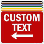 Custom Arrow, Custom Directional Sign, Left Arrow, 18x24 Inches, 55 mil thick by MySignCenter