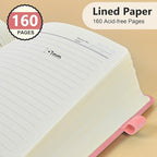 PERCUN Lined Journal Notebook for Men & Women, 160 Pages College Ruled Journal - Image 4