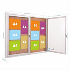 48x36 Inch Lockable Enclosed Bulletin Board, Weather-Resistant Outdoor - Image 2