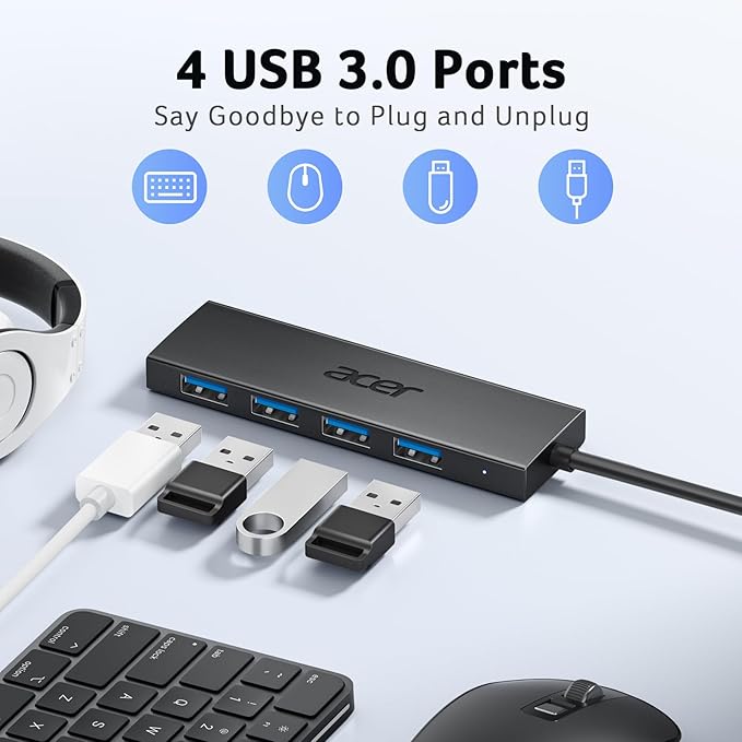 Acer USB Hub 4 Ports, USBA Splitter - Image 2