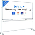 96"x48" Large Magnetic White Board Dry Erase Whiteboard by Unknown