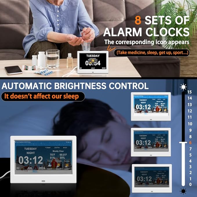 TIMEMOON WiFi Digtial Calendar Clock - Image 5