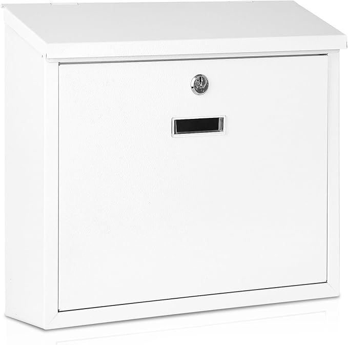 xydled Mail Boxes with Key Lock, Locking Mailbox Wall Mounted, Security Metal by xydled