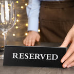 6 Pieces Plastic Reserved Table Sign Table Tent Wedding Guest Reservation Seat - Image 6