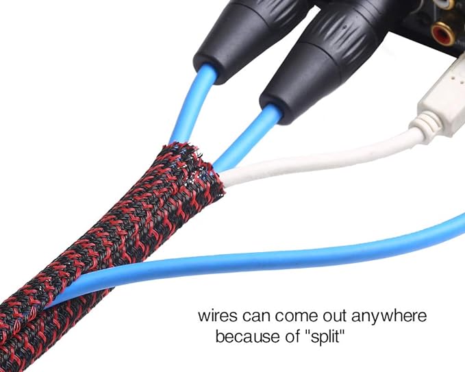 Alex Tech 25ft - 3/4 inch Cord Protector Wire Loom Tubing Cable Sleeve Split - Image 3