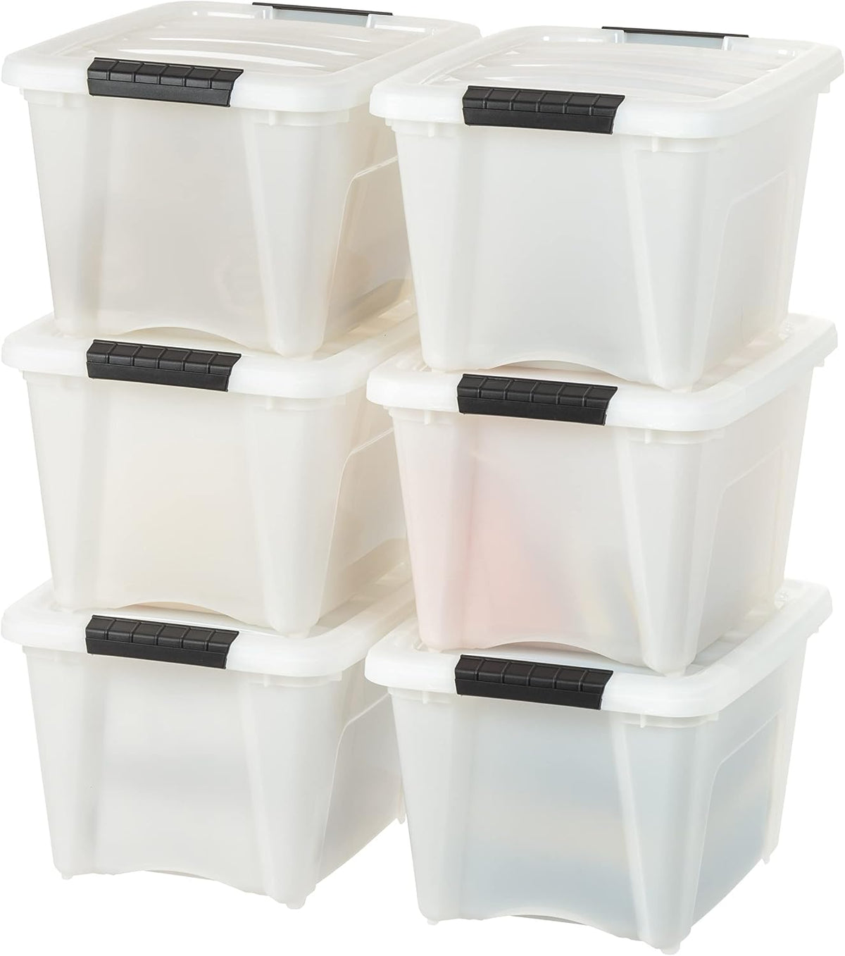 IRIS USA 19 Qt Stackable Plastic Storage Bins